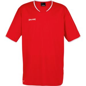 SPALDING Move Shooting Shirt S/S Kinder rot/weiss 140
