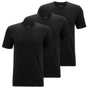 BOSS Herren T Shirt Rundhals Classic kurzarm reine Baumwolle Multipack  Schwarz/Black L/ 52/ 6