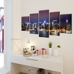 vidaXL Bilder Dekoration Set New York in Farbe 200 x 100 cm