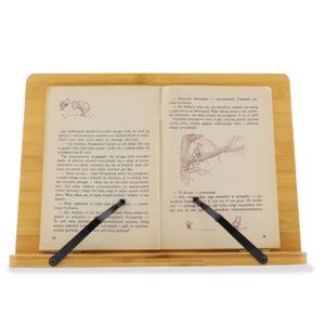 Leseständer Bücherstand Bücherständerhalter Lesehalter Buchstützen Tablet-Ständer Bambus Holz 5 Stufen S