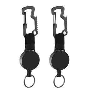 2er Schlüsselrolle Schlüsselanhänger Ausziehbar Schlüsselband mit Stahlseil Einziehbarer Schlüssel Zipper Ski für Hose Gürtel ausziehbarem