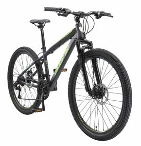 BIKESTAR horský bicykel 26 palcov | 15 palcový rám, 21 rýchlostí Shimano, kotúčové brzdy | čierna