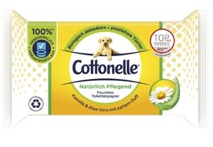 Cottonelle, Natürlich Pflegend, Chusteczki nawilżane, 42 sztuk (PRODUKT Z NIEMIEC)