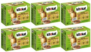 KITEKAT Portionsbeutel Multipack Markt-Mix in Gelee 6 x 12x85g