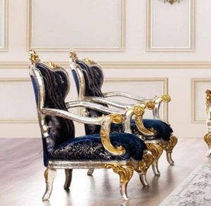 JV Möbel Ohrensessel Design Polster Barock Sitz Stil 1 Sitzer JV Möbel Ohrensessel Design Polster Barock Sitz Stil 1 Sitzer