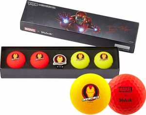 Volvik Vivid Marvel 2.0 4 Pack Golf Balls Iron Man Piłka golfowa