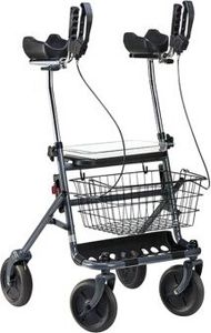 Rollator FAKTO+ ARTHRITIS,Korb,Tablett,PU,mangan grey met.,