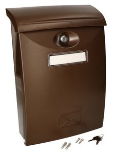 KOTARBAU® Briefkasten aus Kunststoff Braun 235x90x340mm