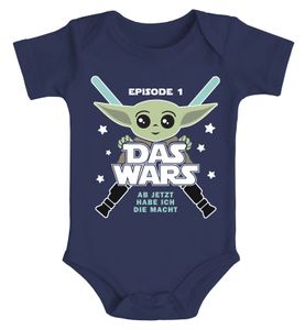 Baby Body mit Spruch lustig Episode 1 Das Wars Jetzt habe ich die Macht Yoda Parodie Jungen & Mädchen MoonWorks® navy 0-3 Monate