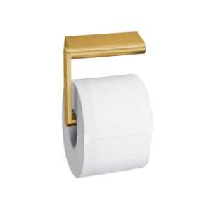 Einfacher Premium WC-Rollenhalter mittelgroß aus Edelstahl mit Farboptionen, Farbe:Messing