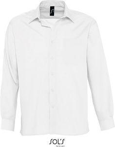 SOLS Pánská košile Poplin s dlouhým rukávem 16040 White 3XL