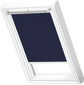 VELUX Original Verdunkelungsrollo für VELUX dachfenster SK08, Dunkelblau, weißer Führungsschiene