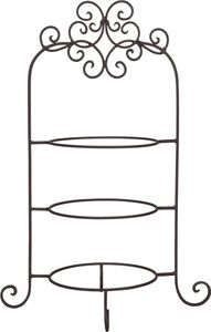 Clayre & Eef Etagere für 3 Teller 36x28x54 cm Braun Eisen
