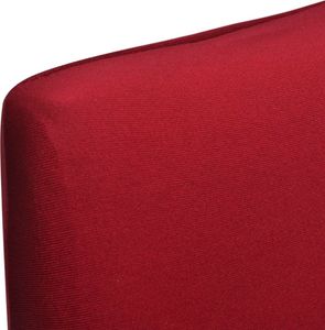 vidaXL 6 ks Poťahy na stoličky Bordeaux Rovné elastické