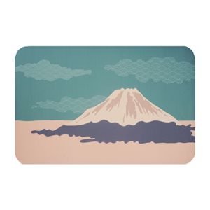 Kleiner Kieselgur Badvorleger | saugstarke & rutschhemmend Badematte | 40x60cm | Motiv: Fuji