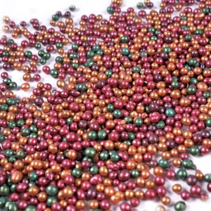Streuselheld Glitzer Schokoperlen 40g - Zuckerstreusel und festliche Sprinkles zum Verzieren von Kuchen, Cupcakes & Desserts zu Weihnachten
