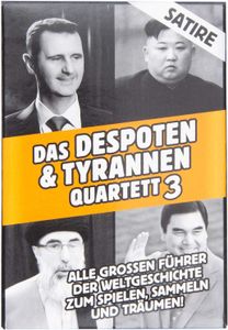 Tyrannen & Despoten Quartett - Das Diktatoren Kartenspiel die 32 übelsten Führer der Geschichte auf Spielkarten - Orange Edition