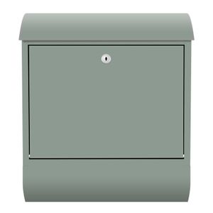 Design Briefkasten mit Zeitungsfach Unifarbe Granit