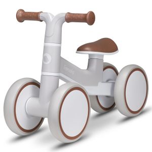 LIONELO balančné koleso VILLY, predné odpruženie, ergonomický dizajn, naučiť sa balansovať, priemer 17,5 cm palce - Béžové latte