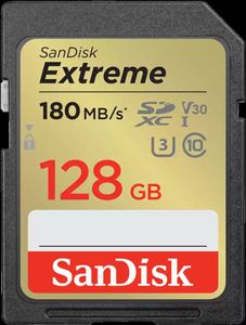 Karta pamięci SDXC Extreme 128 GB (180/90 MB/s R/W) + 1 rok RescuePRO Deluxe (121580)