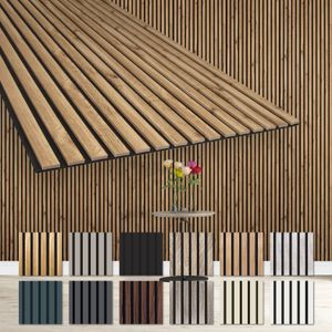 HEXIM Akustikpaneele 278x60cm - flexible Lamellenwand Holz MDF Wandpaneele Lamellenverkleidung Wandverkleidung Innendekoration schalldämmend (1 Paneel / 1,67 m² Pecan - AP08) HEXIM Akustikpaneele 278x60cm - flexible Lamellenwand Holz MDF Wandpaneele Lamellenverkleidung Wandverkleidung Innendekoration schalldämmend (1 Paneel / 1,67 m² Pecan - AP08)