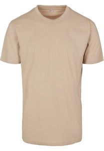 Round Neck Herren T-Shirt - Farbe: Sand - Größe: 5XL