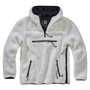 Brandit Teddyfleece Pullover Worker, weiß