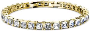 Yolora Damen-Armband mit Kalpa Zirkonia Kristall - 18K Gelbgold vergoldetes Armband - YO-B006-YG-CC