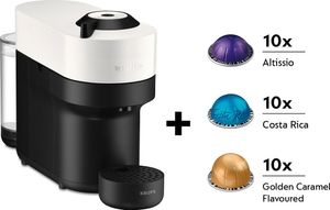 NESPRESSO Krups Vertuo Pop Kokosnuss Weiß XN920110P Set