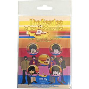 The Beatles - Portrét - Odznak "Yellow Submarine" 5-Pack - kov, plast RO10536 (jedna velikost) (barevný)