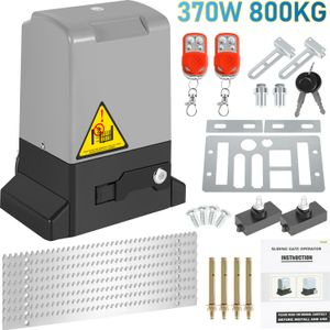 Sada pohonu posuvnej brány Jopassy - 370W motor, do 800 kg, s 2 kľúčmi a diaľkovým ovládaním, pohon brány do dvora, pohon brány, posuvná brána, otvárač brány