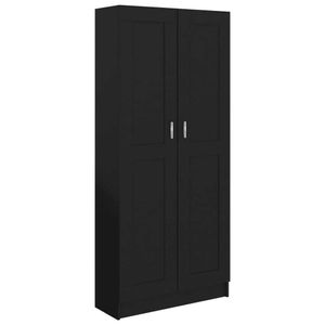 vidaXL Bücherschrank Schwarz 82,5x30,5x185,5 cm Holzwerkstoff