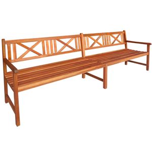 Möbel - CLORIS Gartenbank mit Auflagen 240 cm Massivholz Akazie, 22,56 kg 3063832