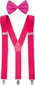 Set Hosenträger und Fliege pink Set Hosenträger und Fliege pink