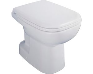 Stand-WC Set DURAVIT DuraHome Tiefspüler offener Spülrand Abgang Innen senkrecht weiß glänzend mit WC-Sitz 40260100A1