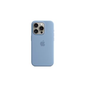 Apple iPhone 15 Pro Silikon Case mit MagSafe Winterblau iPhone 15 Pro