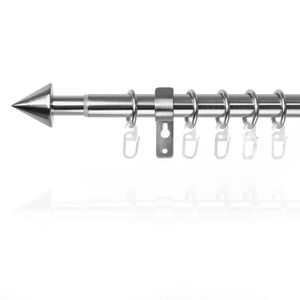 Gardinenstange Kegel, 20 mm, ausziehbar 120 - 230 cm Edelstahl Optik