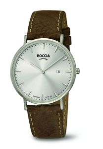 Boccia 3648-01 Herren-Armbanduhr, Titan-Gehäuse, Leder-Armband Boccia 3648-01 Herren-Armbanduhr, Titan-Gehäuse, Leder-Armband