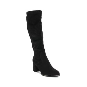 MARCO TOZZI Damen Stiefel Stretch Reißverschluss Blockabsatz 2-25500-41, Größe:39 EU, Farbe:Schwarz