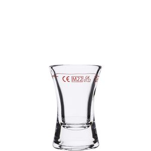 TableRoc Wachtmeister Schnapsglas, Shotglas, Stamper, 28ml, mit Füllstrich bei 2cl, Glas, transparent, 24 Stück