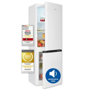 Exquisit Kühl-Gefrierkombination KGC5231-60-E-050C weiss | 157 l Nutzinhalt | 4-Sterne-Gefrieren | Alarm | Schnellkühlen