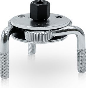 CCLIFE Ölfilterschlüssel 3-armig Ölfilterspinne mit 3/8'' x 1/2'' Adapter Ölwechselwerkzeug Auto Werkzeug für Ölfilter Ø 40-120 mm