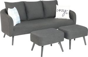 Primaster Lounge Möbelset Estoril mit wetterfestem LIKA-TEX Bezug