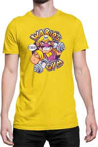 Wario Gym Herren T-shirt Super Mario Bros Luigi Bowser, M / Gelb