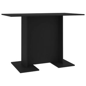 vidaXL Jedálenský stôl čierny 110x60x75 cm Materiál drevo