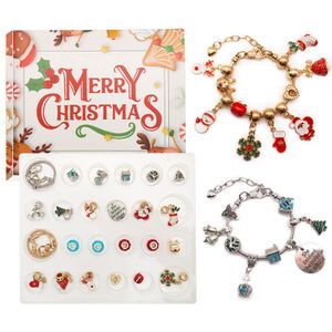 Adventskalender 2022 für Mädchen Teenager Kinder Schmuck mit 22 Charms und 2 Armbänder Weihnachtskalende Geschenk