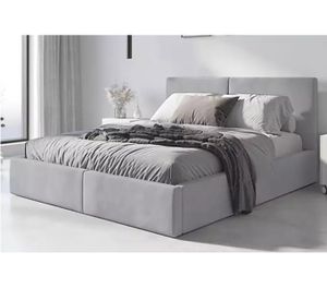 Manželská postel 160x200 JOSKA s matrací - popelavá