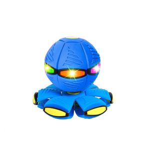 Magischer UFO-Ball  Mit LED Licht , Fliegende Untertasse Ball, Magisches Verformungslicht UFO-Spielzeug, Spielzeug für Kinder im Freien, Garten, Strand(blau)