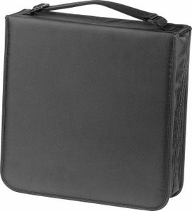 Hama CD Tasche für 208 Discs/CD/DVD/Blu-ray (Mappe zur Aufbewahrung, platzsparend für Büro, Wohnzimmer und Zuhause, Transport-Hüllen) Schwarz