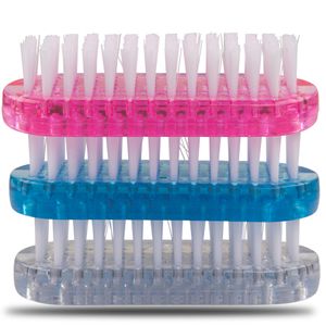ECENCE 3x Handwaschbürste, Handbürste für Hände, Nägel, Füße, Nagelbürste aus Kunststoff Rei